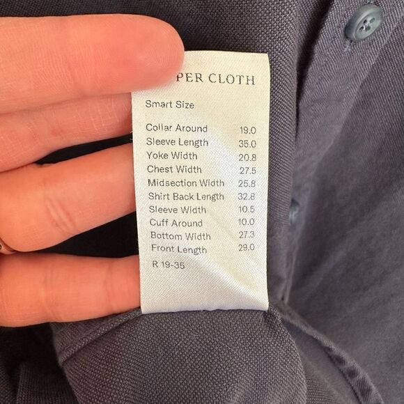 Proper Cloth Mens American Pima Dark Blue Oxford Cloth Pima Cotton Oxford Button - Picture 9 of 12